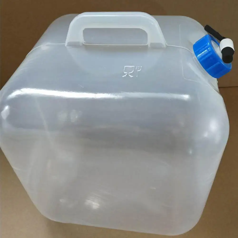 Reliable Leak-proof Transparent Easy Filling Collapsible Water Carrier Screw Nozzle Switch Water Bag Hiking Supplies