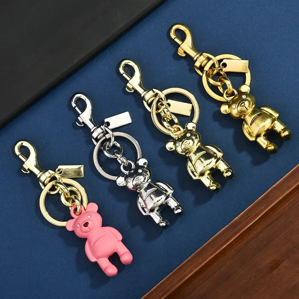 

2025-, подвеска для ключей от машины, аксессуары, золотой медведь, вишня, клевер, бабочка, школьная сумка, аксессуары