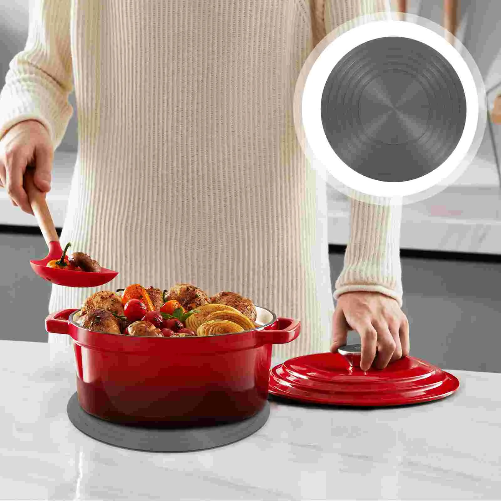 8Inch Stove Heat Diffuser Gas Cookers Thermal Transfer Plate Aluminum Alloy Converter Disk Outdoor Stove Accessory Heat Diffuser