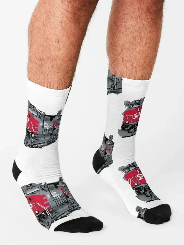 Southern Pacific AC4400 Authentic Railroad T-Shirt Socks cool snow basketball Climbing Socks For Men Women's