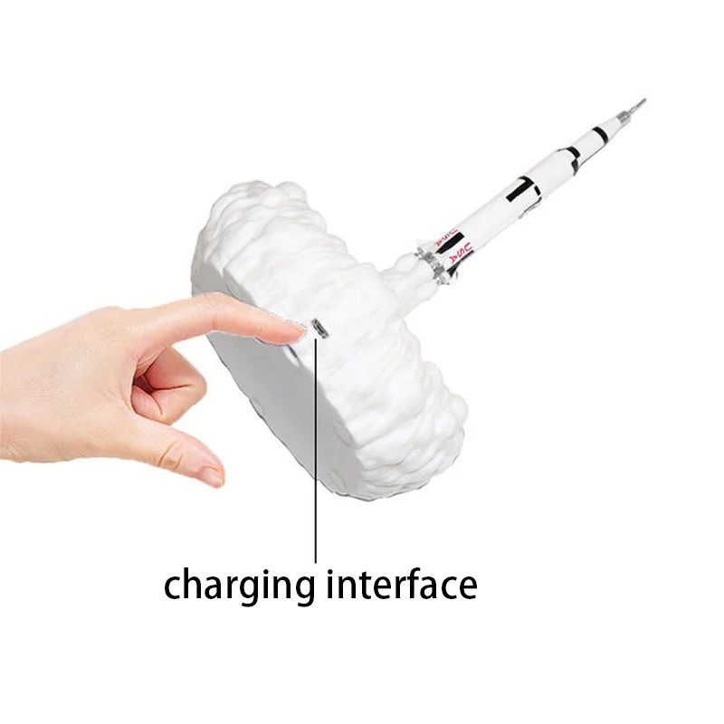 3D Print Space Shuttle LED Night Lamp Bedside Desk Lamp 800 mAh USB Rechargeable Rocket Light Christmas Kids Gift for Room Decor
