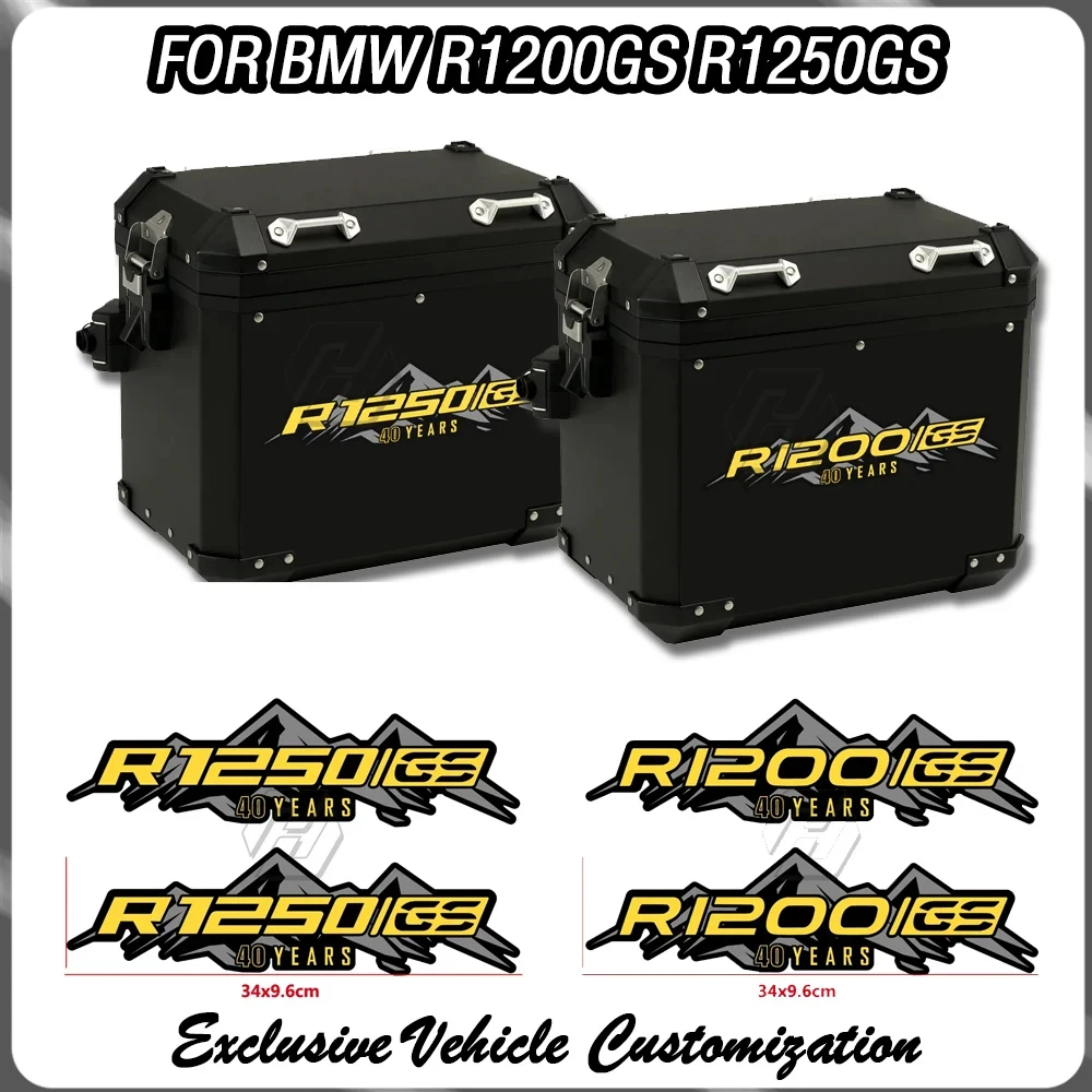 

For BMW R1200GS R1250GS ADV 40 year motorcycle aluminum box side box yellow sticker decoration kit