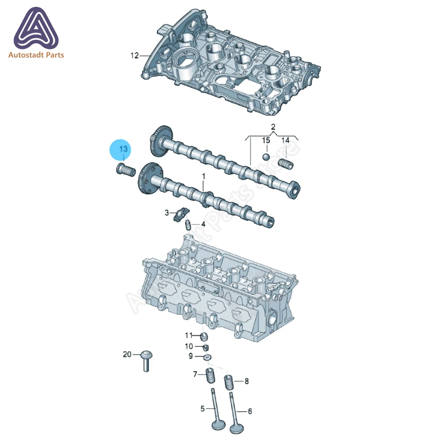 06H109257C 427001610 Camshaft Timing Control Solenoid Valve 06H109257A For VW Golf Passat Audi A4 TT A6 Q5 A5 EA888 1.8T 2.0T