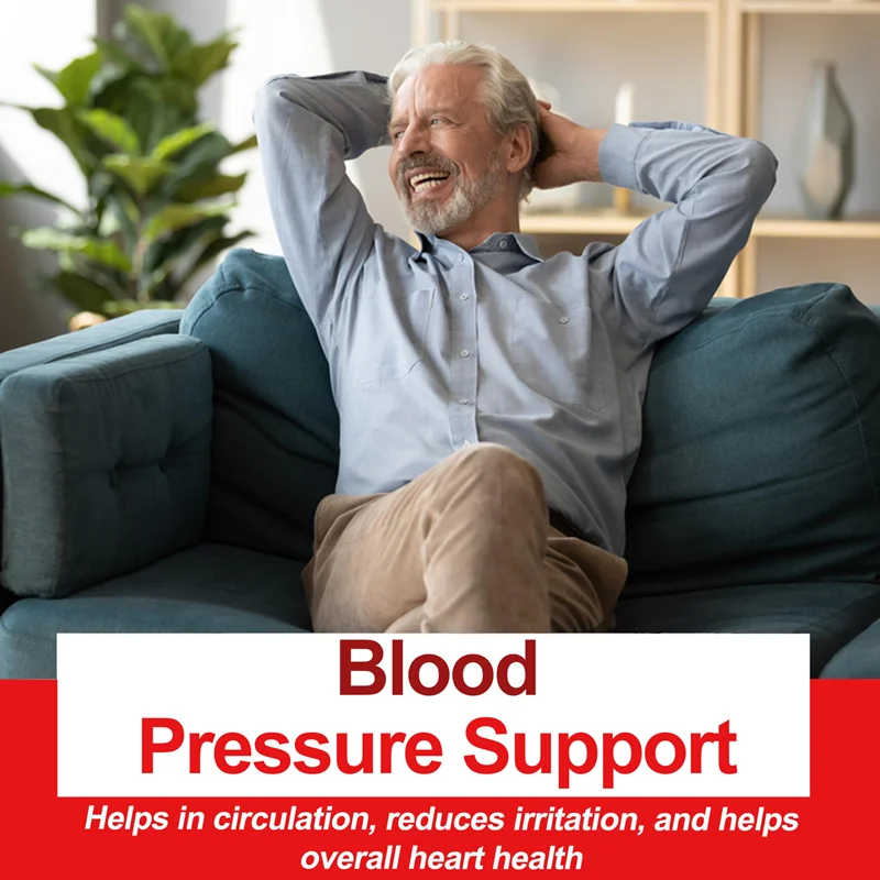 Blood Pressure Support Supplement with Eucommia Natto Extract Hypertension Protect Cardiovascular & Cerebrovascular Heart Care