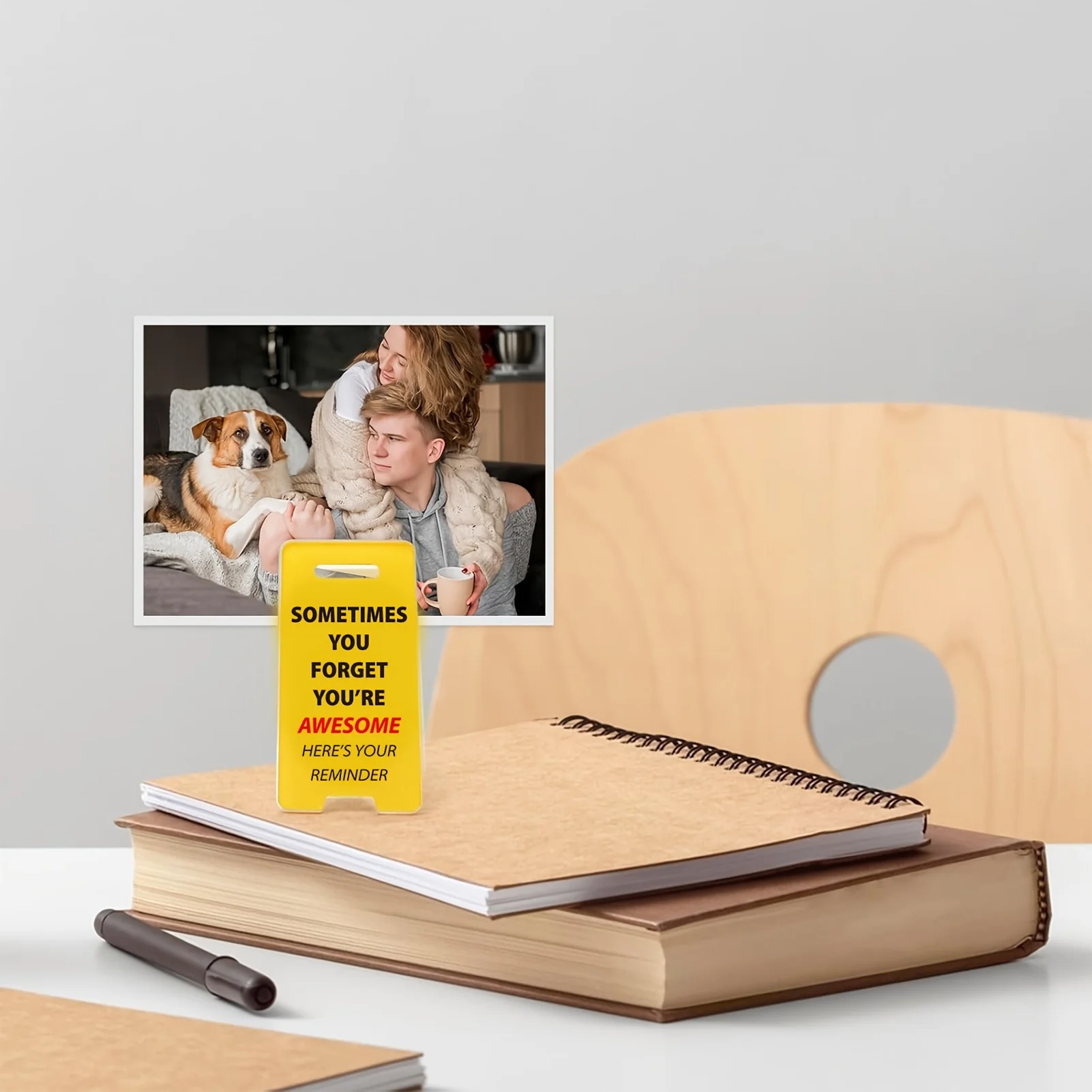 شعار مكتبي أكريليك مضحك "- ملحقات تزيين مكتب غريبة - زخرفة بمشبك مذكرة إبداعي، للأصدقاء والزملاء