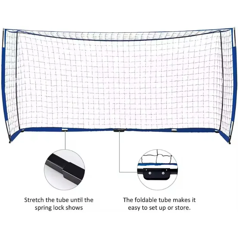 1 Gawang Sepak Bola Portabel untuk Halaman Belakang, 12 * 6FT, 10 * 6.6FT atau 8 * 5FT Jaring Gawang Sepak Bola 2025