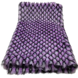 Good Purple Faux Fur Fabric,Imitate Fox Fur 2.5MM Hairy,Soft Pineapple Plush Fabric,DIY Fur Collar of Coat,Clothing Accessories