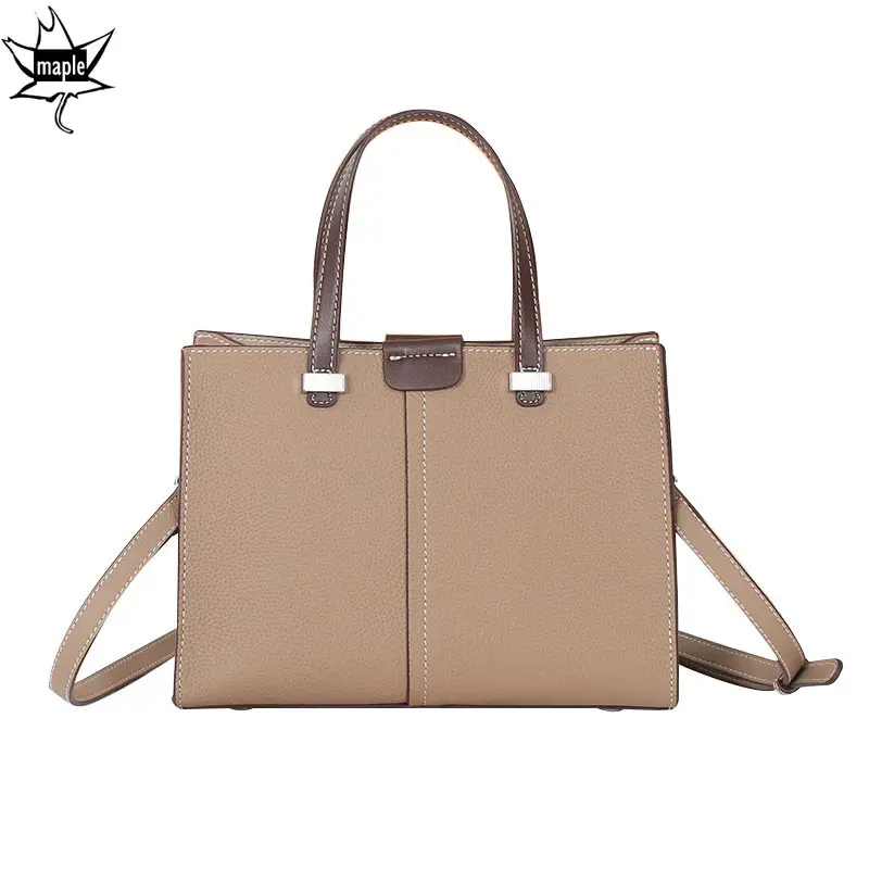 

A+ Quality Women Tote Bag 100% Togo Cow Leather Women Handbag 2025 Designer Luxury Large Capacity Solid Color Shopper Bag