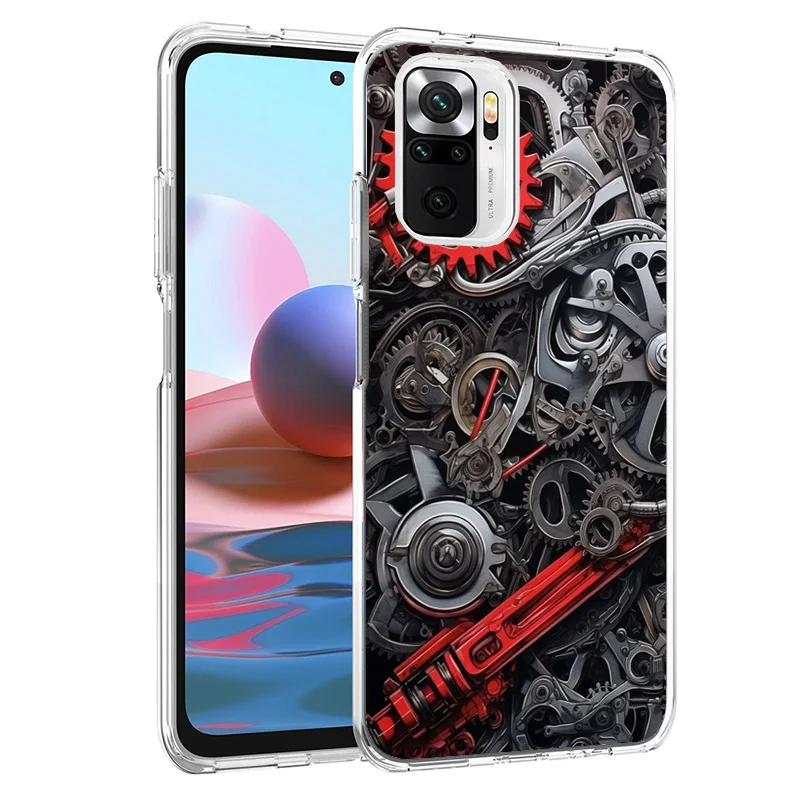 Steampunk Gear Mechanical Cover Phone Case For Xiaomi Redmi 12C 12 10C 10 9C 9 10A 9A 8A 9T 7A 7 6A 6 Pro K20 K40 S2 Soft Fundas