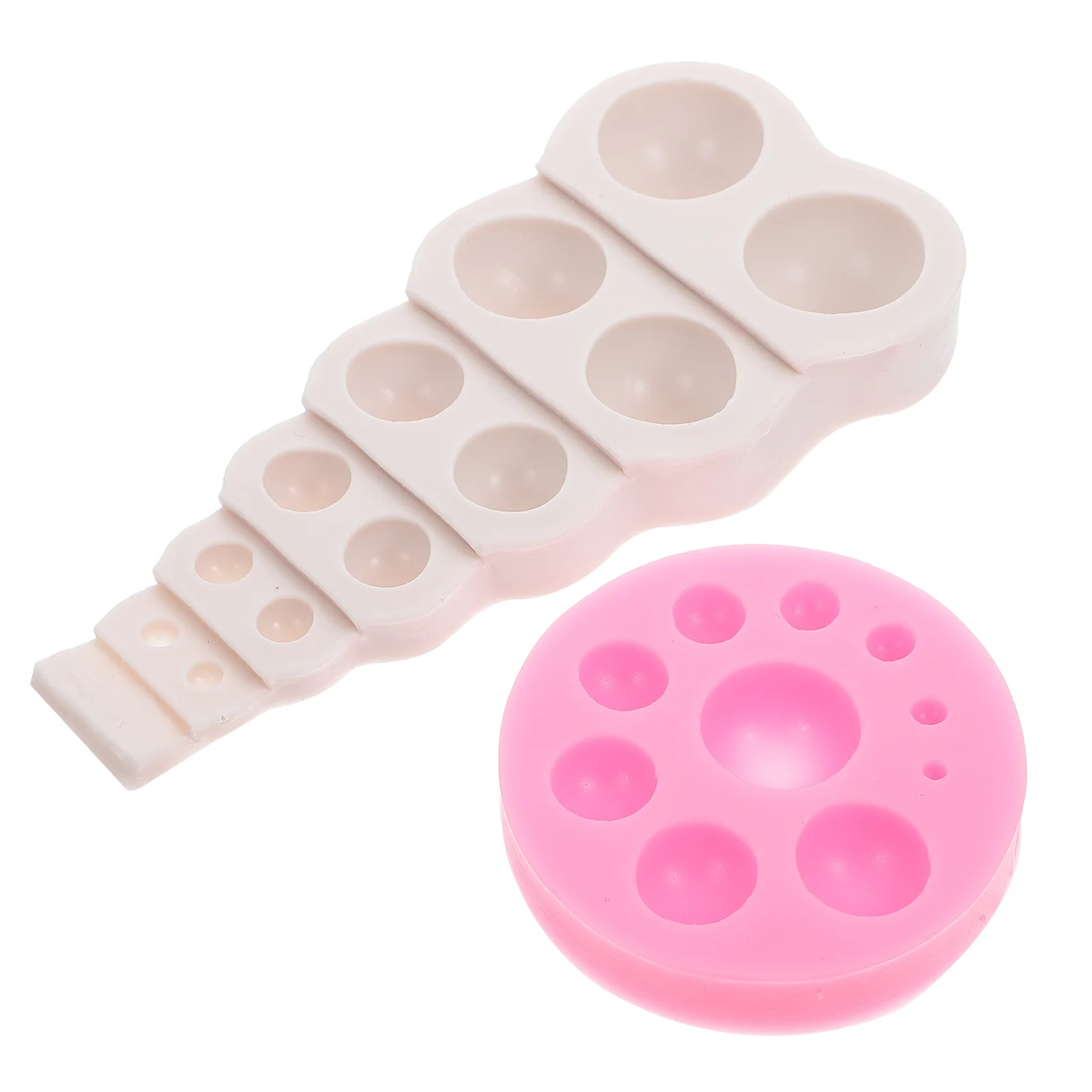 

2pcs Round Pearl Shaped Silicone Baking Molds Chocolate Mold Non-Stick Lightweight Kitchen Supplies Dessert Cake Fondant Diy