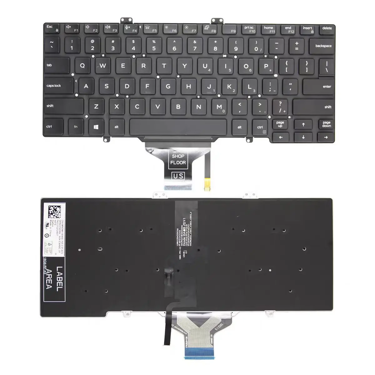 OEM Replacement for DELL Latitude 5400 5401 5410 5411 7400 7410 Keyboard Backlit No Pointer US