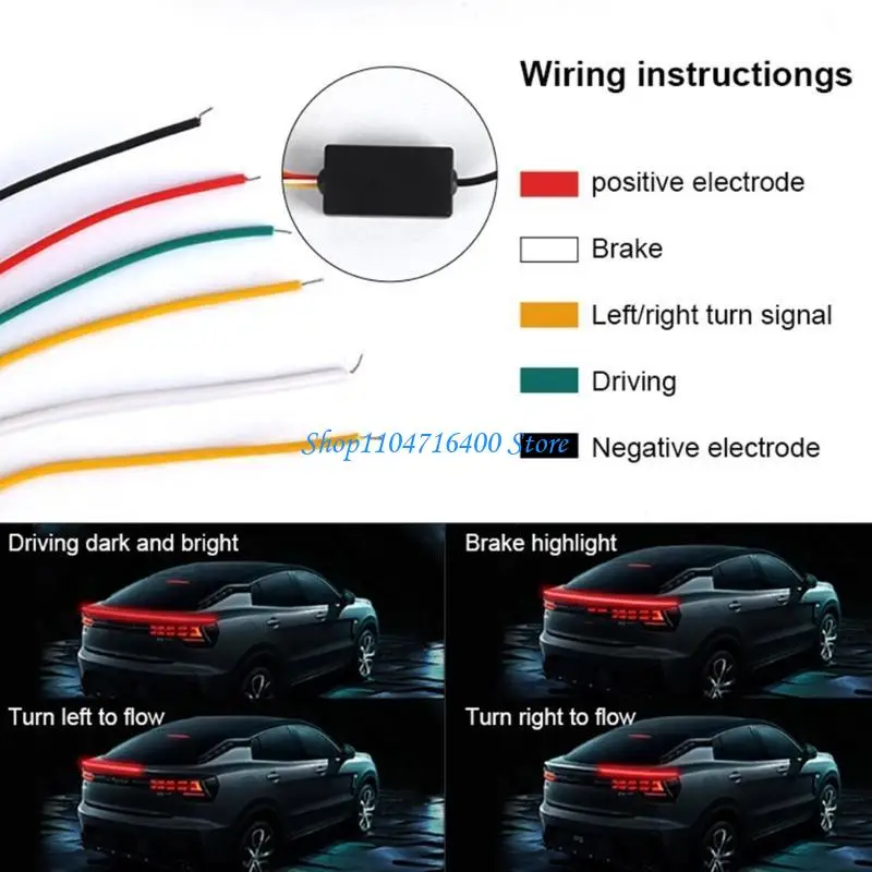 

y1gd High Position Brake Light LED Turn Spoiler for Easy DIY Vehicle Setup