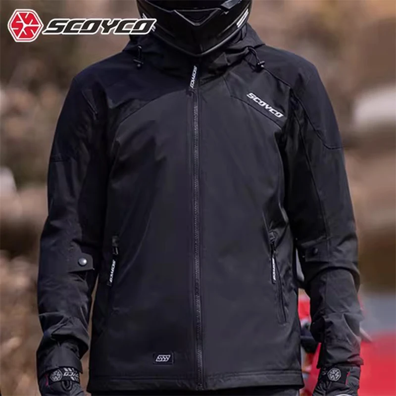 SCOYCO Motorcycle Jacket Winter Motorbike Windproof Waterproof Riding Jackets Men Women Wear-resistant Anti-fall Warm Moto Coats