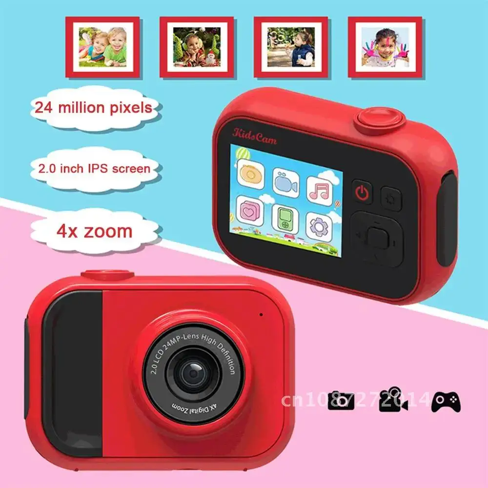 Fotocamera portatile 4x con Zoom 4x ad alta definizione 1080P fotocamera professionale per bambini videocamera digitale non definita per bambini