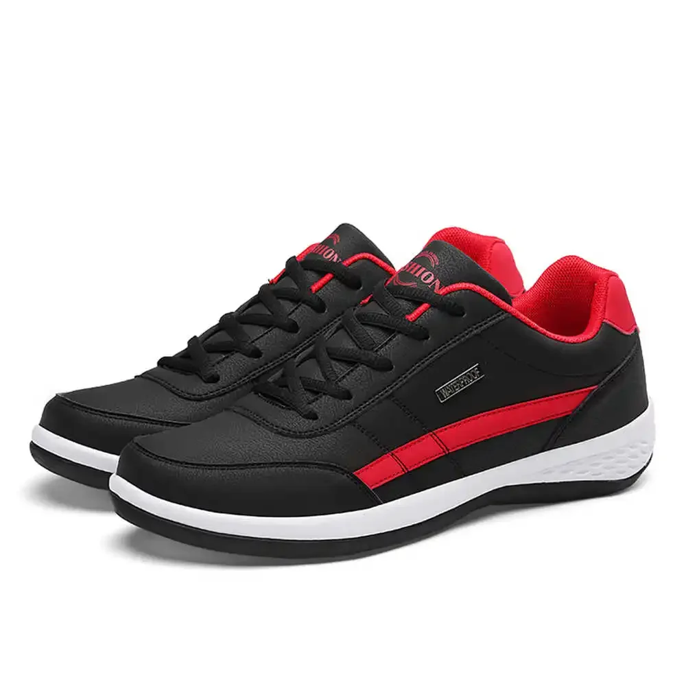 Synthetic Leather Small Size Sporty Pie Tennis Men Fashion Shoes Men\'s Shoes Sneakers Black Sports Trend Sapatenis