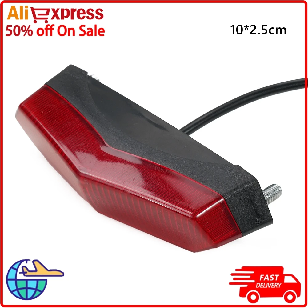 24-60V E-Bike Rear Light Highlight Tail Light LED Safety Warning Rear Lamp Scooter Ebike Taillights Electric Bicycle Accessories