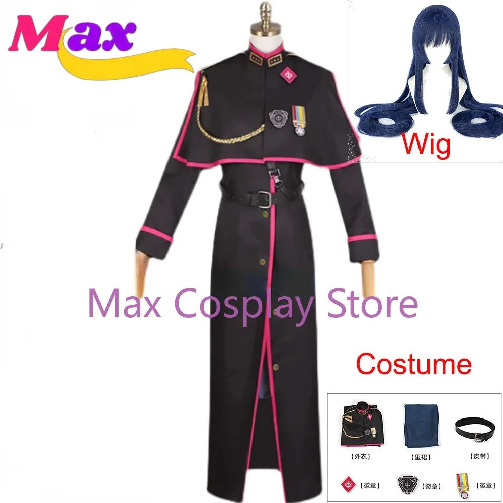 

wby2 Anime Japanese Voice Actor Otome Tohoten Cosplay Costume Military Uniform Trench Jacket Armlet Halloween