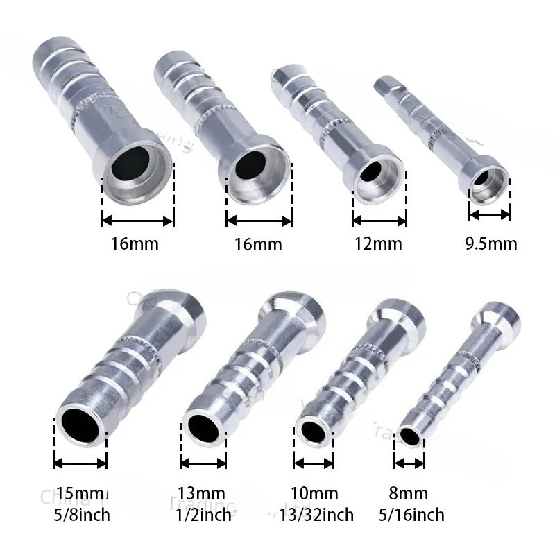 AC Weld Fitting Aluminum Weld-on Barb Fitting for Automotive AC Air Conditioning Pipe