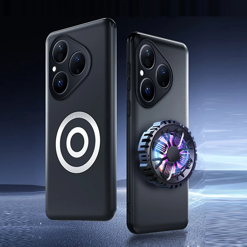 

Brass Heat Dissipation Shockproof Phone Case For Huawei Pura 80 Pro Plus Cooling Magnetic Cover Pura70 Pro Plus 80 Ultra P60 P50