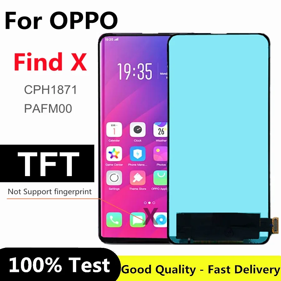 

6.42" TFT For OPPO FIND X LCD Screen Display+Touch Panel Digitizer Assembly For OPPO FindX CPH1871 PAFM00 lcd