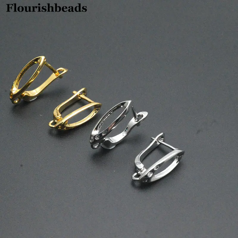 30pc High Quality New Design Center Hollow Out Double Point Eye Shape Leverback Earring Clasps Jewelry Findings