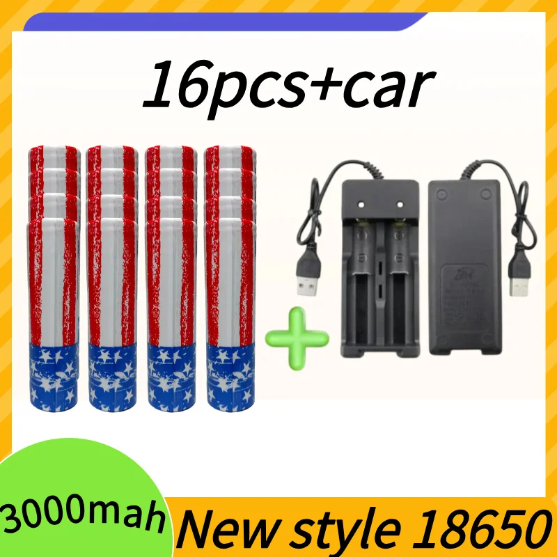 2025 100% Rechargeable lithium battery 18650 Battery 3.7V 3000mAh pour lamp de poche chargeur USB original  New style 18650