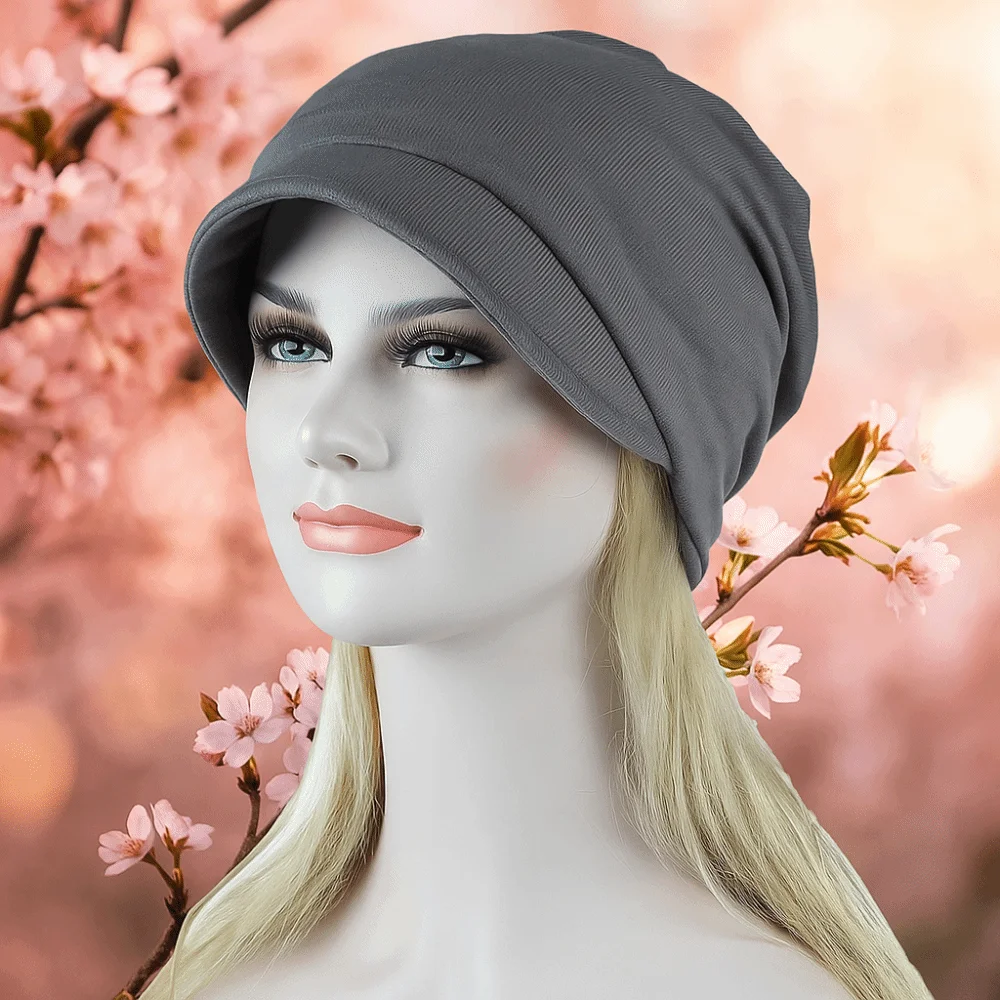 

Sun Protection Brimmed Basin Hat Breathable with Brim Cancer Chemo Cap Lightweight Soft Windproof Hood Bald Confinement