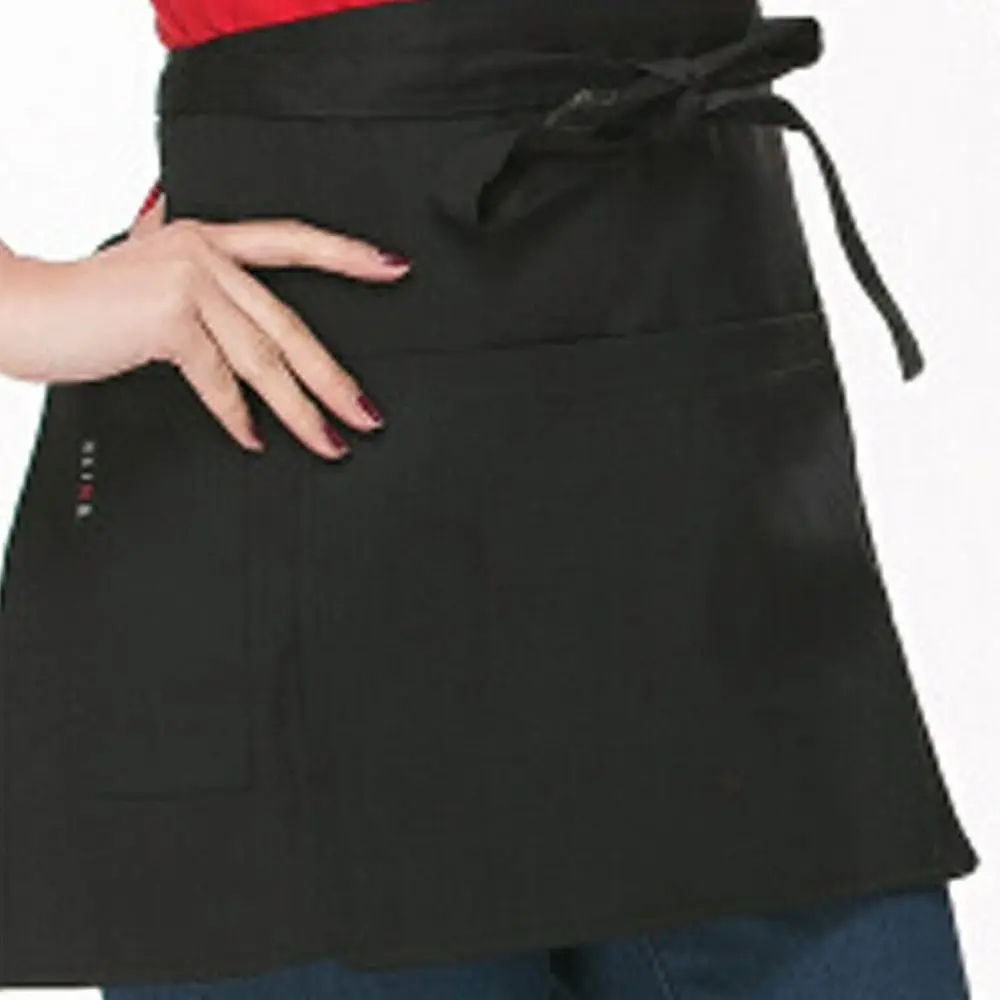 Kitchen Short Half Waist Apron Women Waitress Antifouling Work Bar Pub Cafe Cooking Men Short Waist Aprons