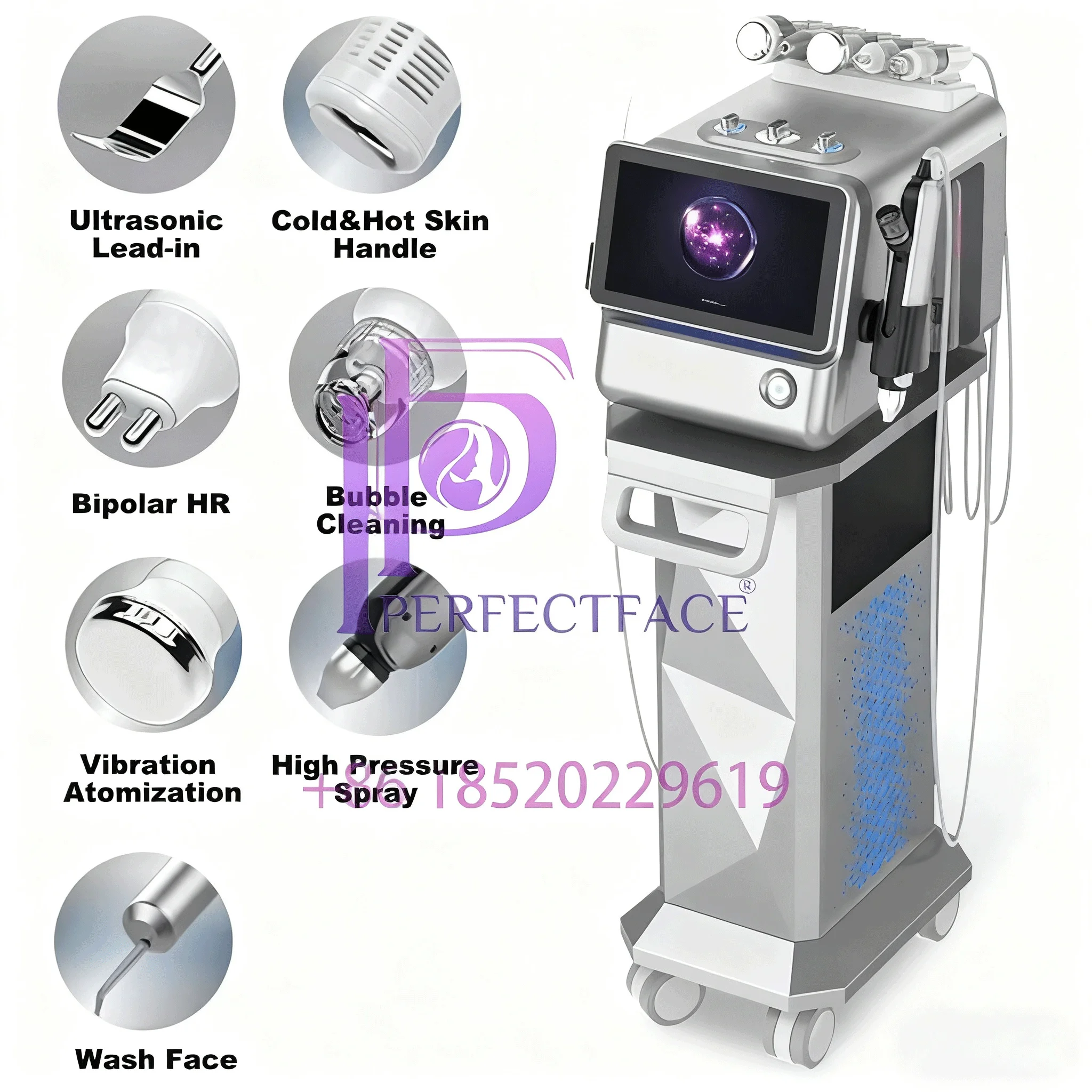 

7-in-1 Aqua Peel Facial Device Skin Tightening Whitening Wrinkle Removal Moisturizing Beauty Equipment for Salons And Home Use