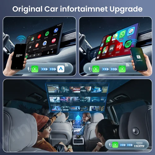 Imagen 2 del producto 2025 CarlinKit 4,0 Pro CarPlay a CarPlay Android adaptador inalámbrico automático entrada HDMI soporte Tv Stick Tv Box PS4 PS5 Xbox Mini PC
