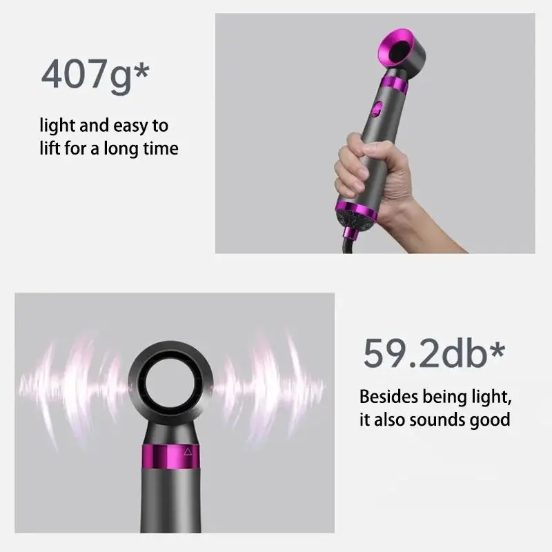 مجفف شعر متعدد الوظائف 5 في 1، مجفف شعر عالي السرعة، احترافي للحد من الضوضاء، درجة حرارة ثابتة