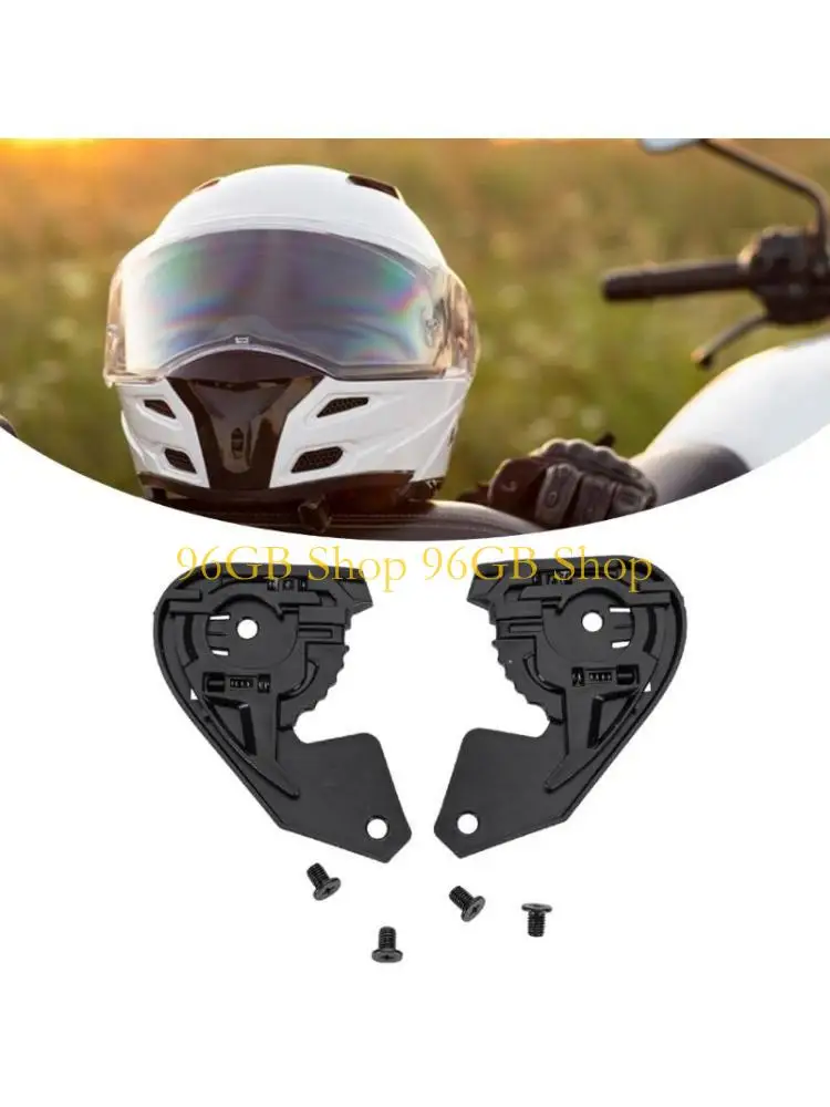 

96GB 1 Pair Face Shield Visors Base with Screw Motorcycle Helmets Visors Base Plate for JHM-802 AIMIT 803 Replacement Part