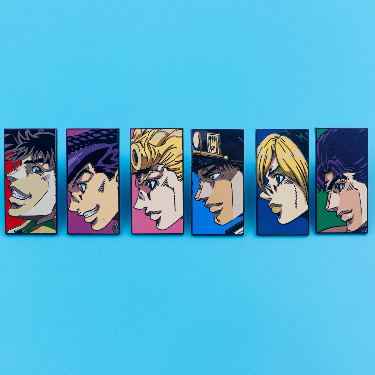 Legal anime japonês joseph joestar alfinetes de lapela para mochila duro esmalte pino pasta emblemas masculino feminino broche de metal acessórios