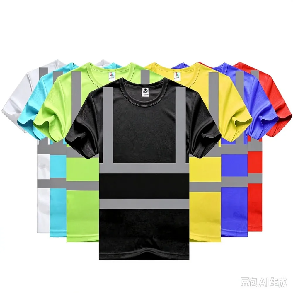 Construction site road engineering work clothes 3D Print Quick-dry Breathable Men T-shirt Outdoor Sports Short Sleeve Summer Top