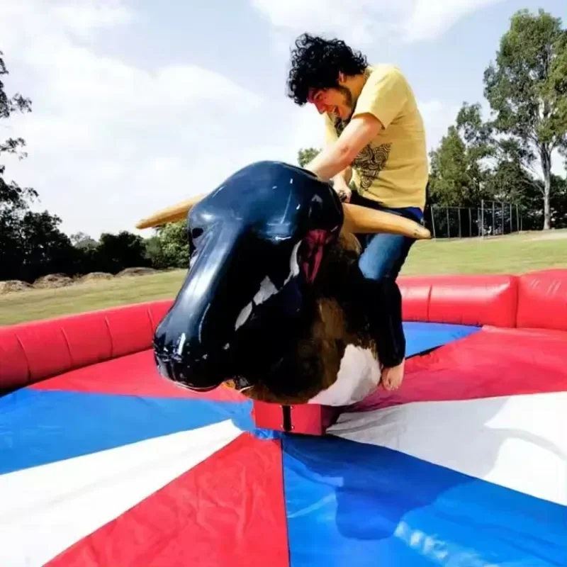 Groothandelsprijs: Western Rural Mechanical Cowboy Racing Rijden Volwassen Opblaasbaar Bull Game Hot Selling