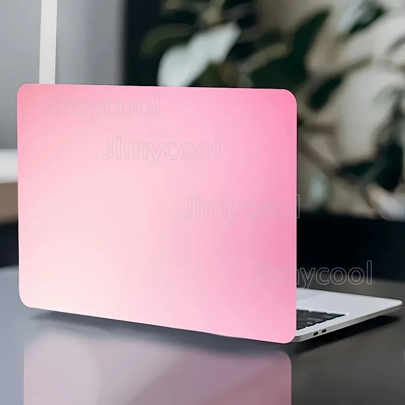 2Pcs Pink Gradual Change Laptop Skin Sticker  Vivid Floral Design Durable Polyethylene Material Suitable for Laptops Car