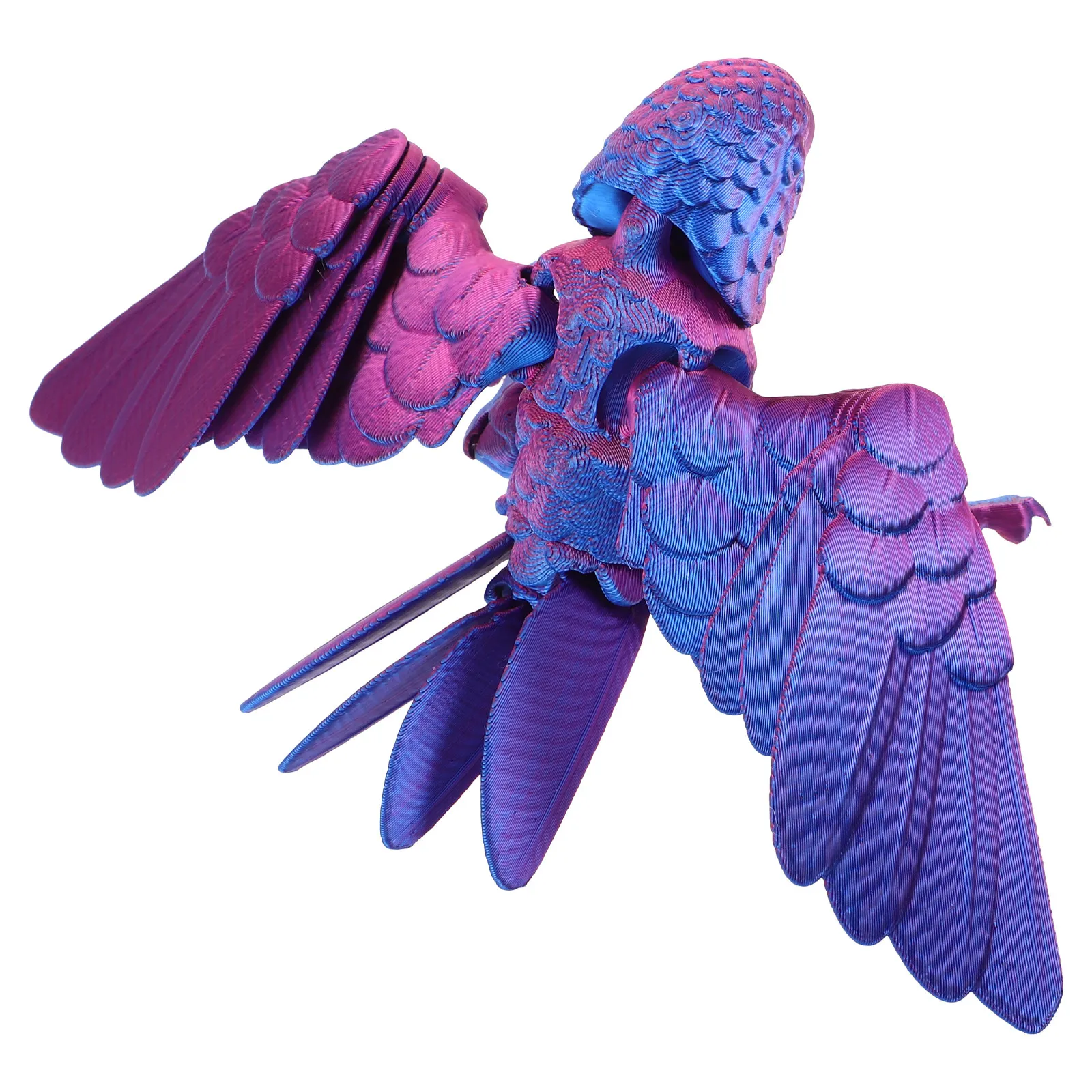 

3D Printed Realistic Parrot Flexible Wing Articulated Bird Movable Joints for Kids Desk Animal Office Decor Parrot Decoration
