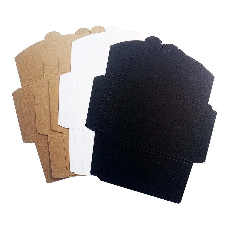 10 Pcs/lot 16x10.5x0.5cm Blank DIY Envelop Black White Kraft Paper Envelope Postcards Greeting Card Cover Photo Packaging Boxes