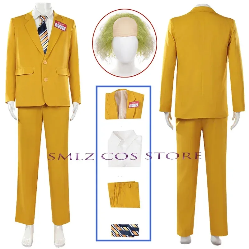 

Special Offer Movie BOB Cosplay Wig Anime Costume Man Yellow BOB Uniform Suit Outfit Halloween Disguise Carnival Suit Role Play