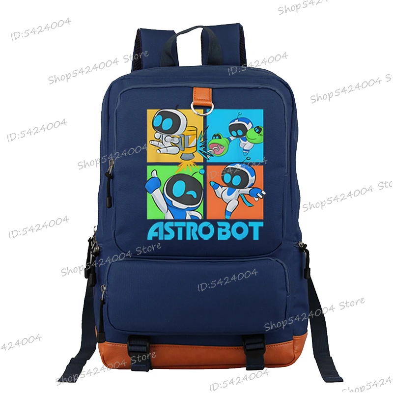 New Astro Bot Backpack Shouder for Men Women Astros Playroom Game Fashion School Bags for Boys Creative Robot Travel Bagpack