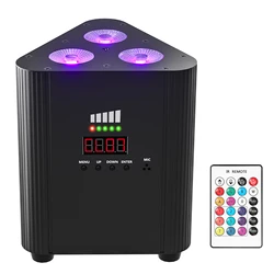 Rgbw 3 led par light mit fernbedienung dmx led par strahler mit power display drahtlos für ktv disco party hochzeit weihnachten