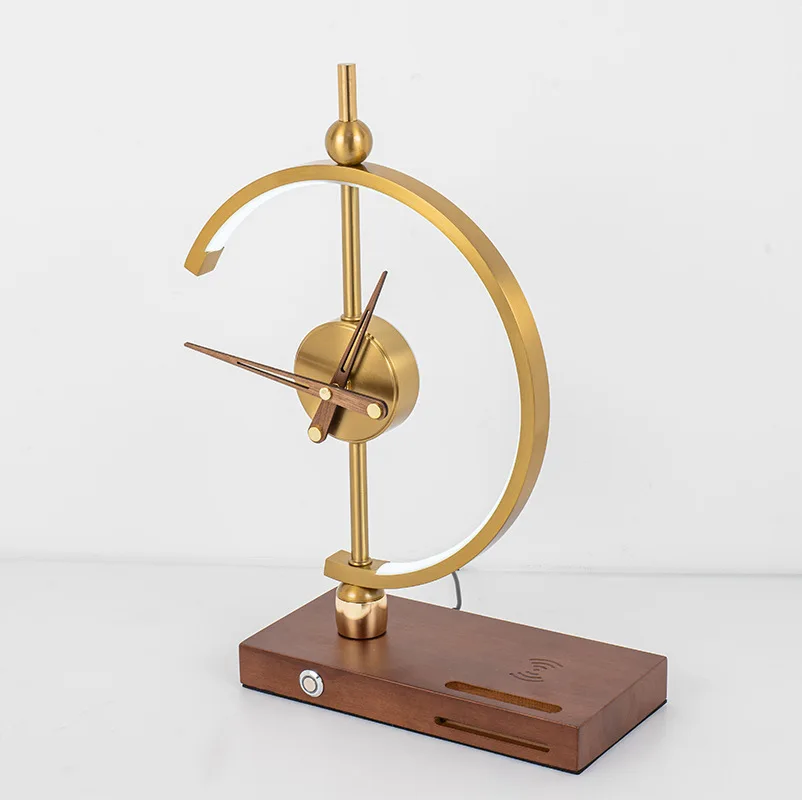 

Creative clock desk lamp, intelligent luxury desk lamp, mobile charging desk lamp, bedroom bedside desk lamp