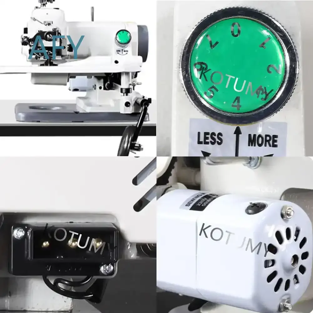 Sewing Machine for Blind Stitching Direct Drive Overlock Sewing Machine for Clothes Fabrics 220V 110V Foot Rolling Machine
