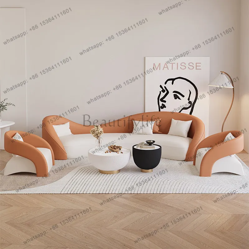Customized light luxury cat scratching sofa reception lounge area home bed and breakfast sofa set