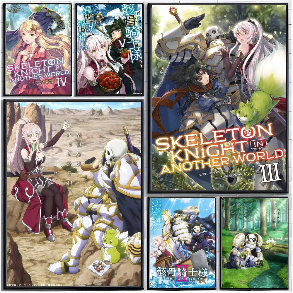 Lightnovel Fantasy Skeleton Knight In Another World Poster Modern Wall Art Home Decor Living Room Decorative Print Unframed