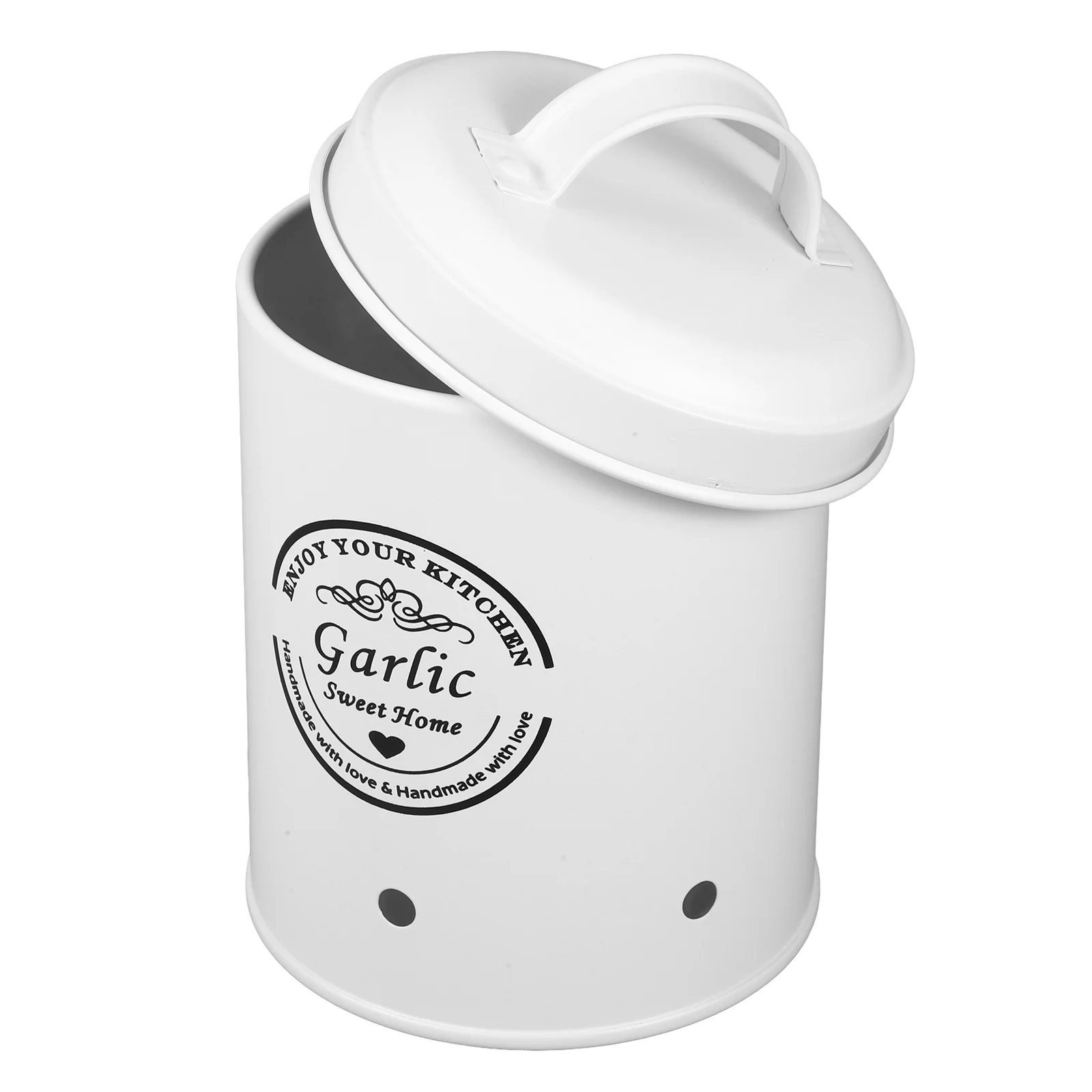 

Garlic Storage Bucket Jar Kitchen Container Potato Onion Canister Vegetable Keeper for Counter Basket Beans Saver