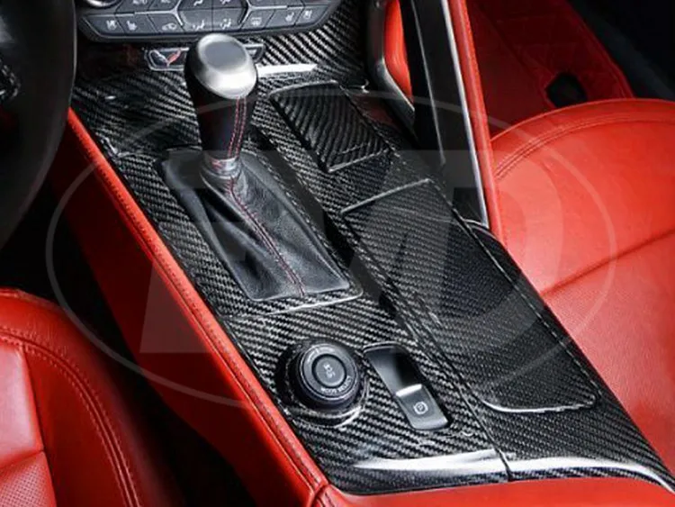For Corvette C7 2014-2017 Carbon Fiber Center Console (5 Pcs)