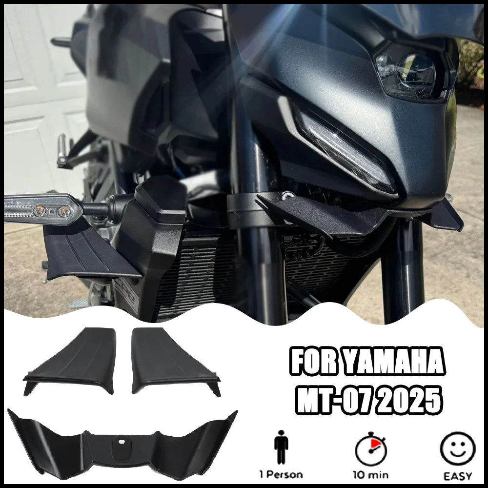 

Аэродинамические спойлеры Downforce Wing Naked Frontal и боковые спойлеры для мотоцикла YAMAHA MT-07 2025: прочные и долговечные
