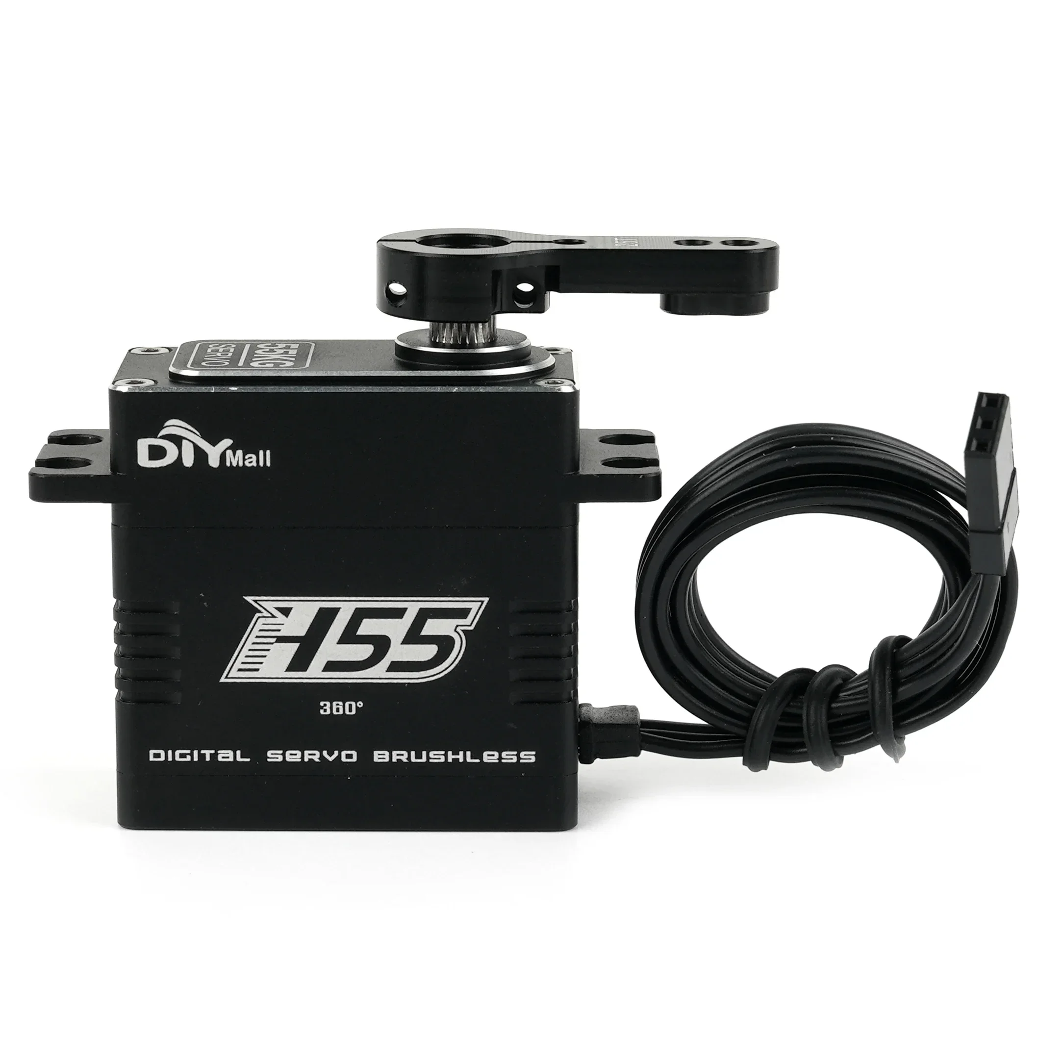 Alto torque h55 55kg à prova d'água rc servo pwm digital servos motor sem escova servo de engrenagem de metal de corpo inteiro para 1/8 1/10 rc carro robô