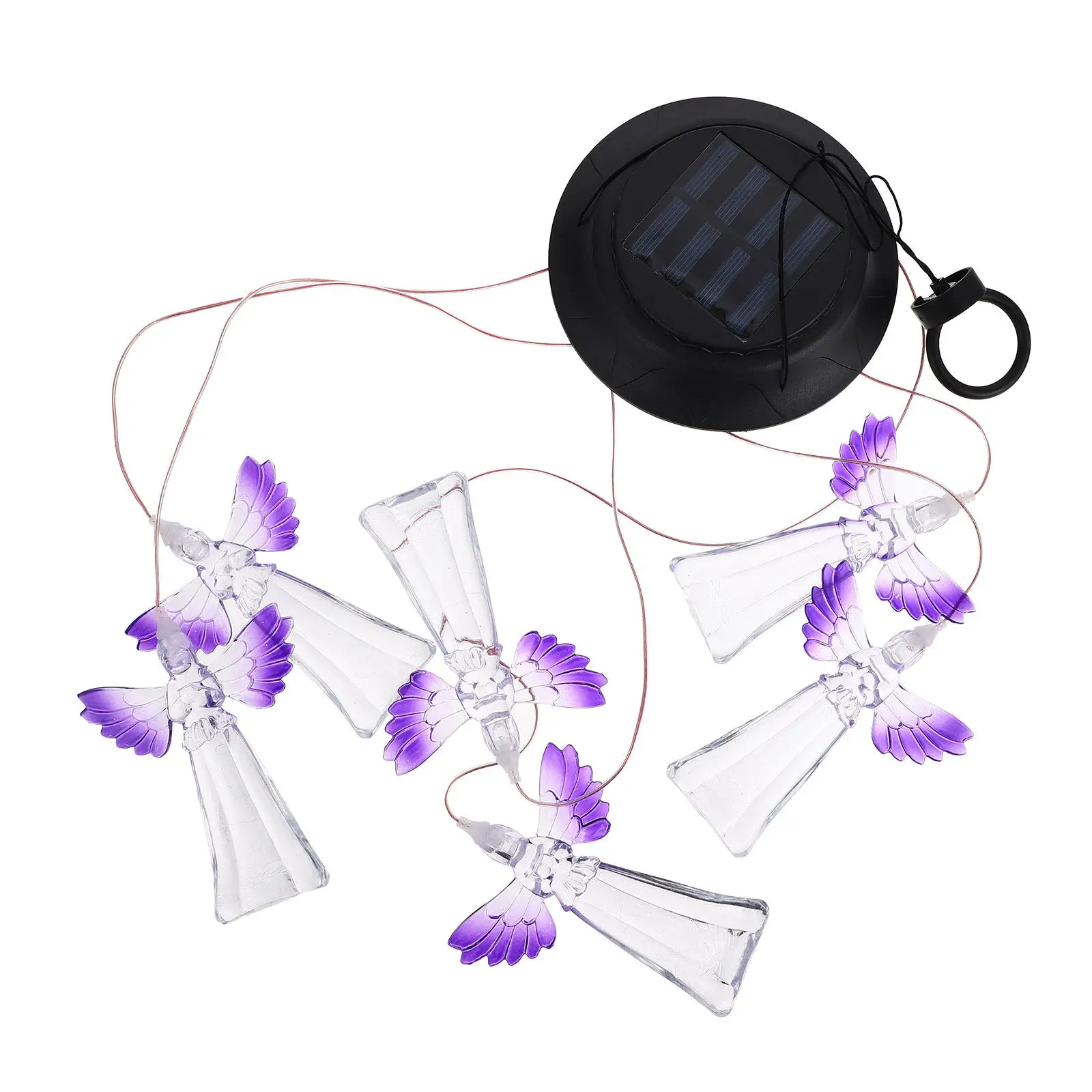 Solar Angel Wind Chime Lamp Garden Hanging Chimes for outside Light Bell Outdoor Lights